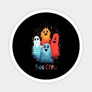 Cute Furry Halloween Monster T-Shirt, Boo Crew Shirt, Adorable Ghost Top, Spooky Hairy Tee, Funny Party Gift Magnet